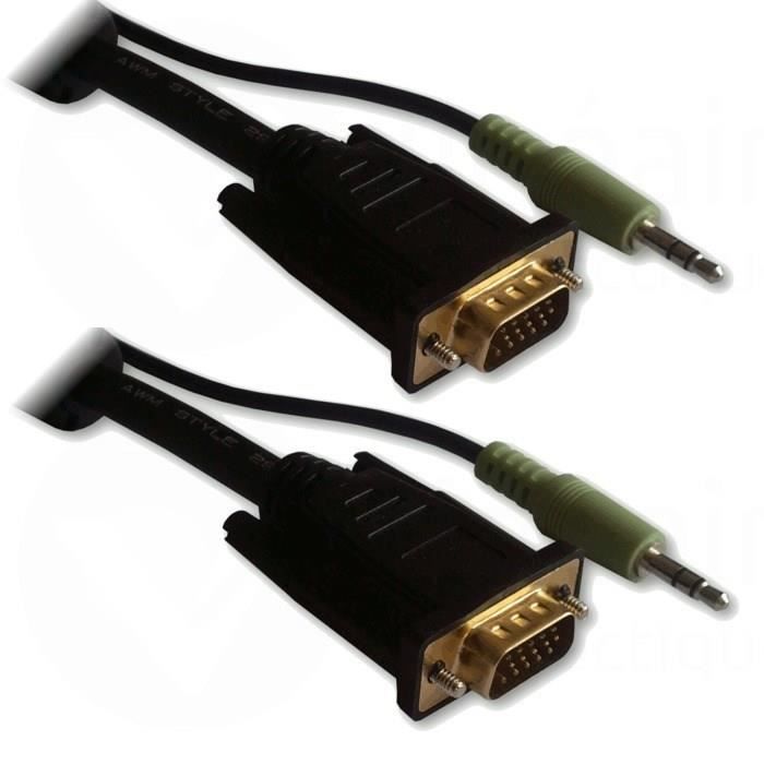 LINEAIRE XPCHD168D Câble VGA mâle / mâle + sortie audio 2m00
