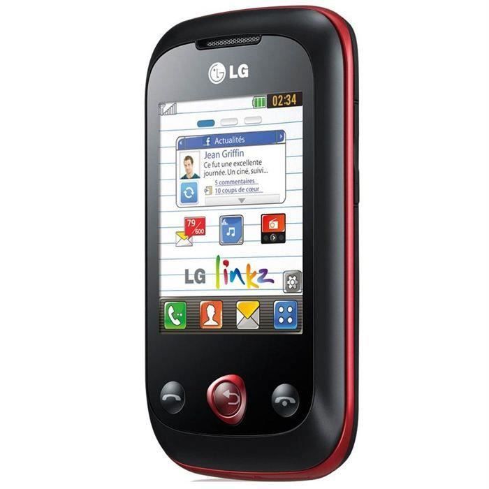 LG C330 Noir & Rouge   Achat / Vente TELEPHONE PORTABLE LG C330 Noir