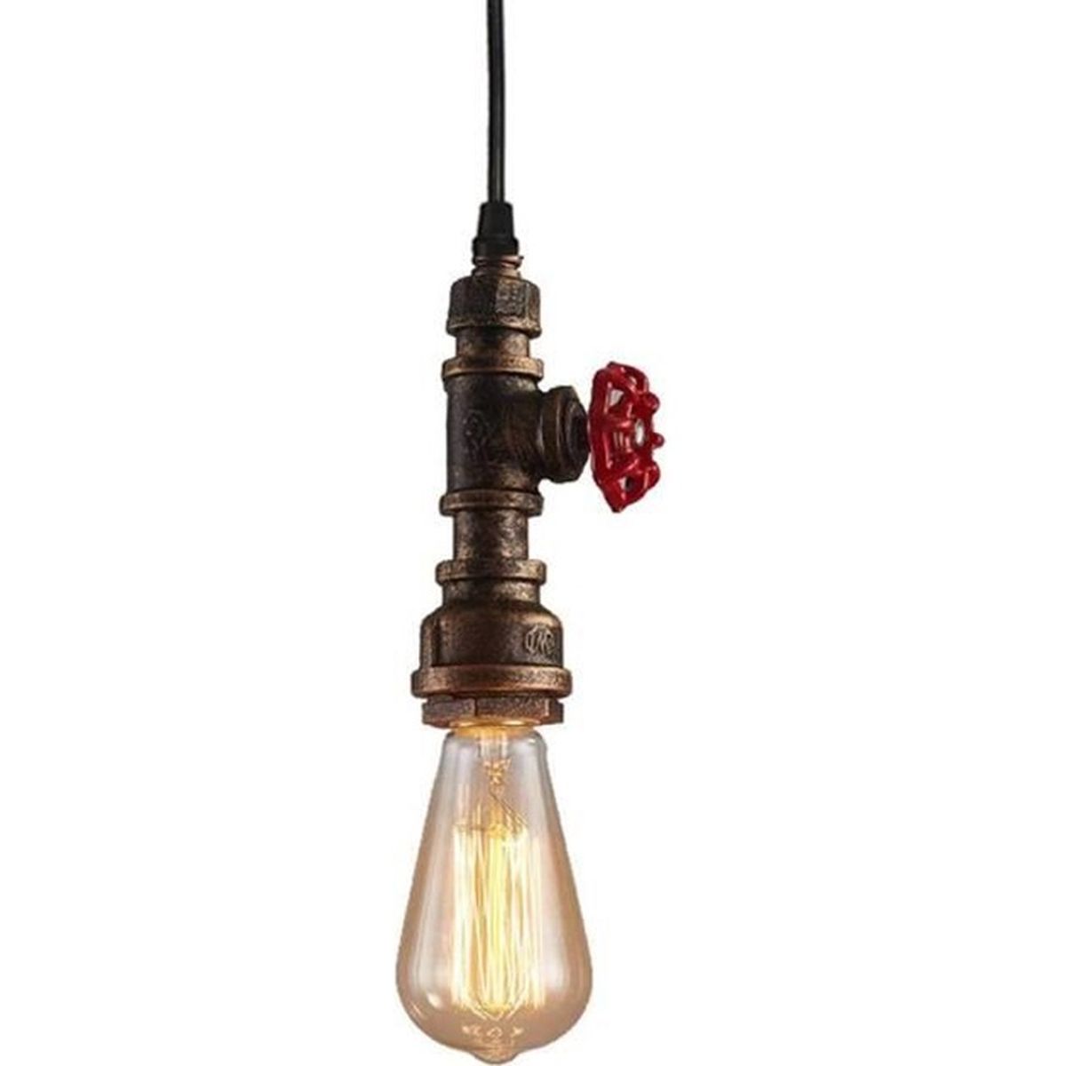 E27 Suspension Restaurant Lustre Tuyau Vintage Industrielle Café Luminaire Uni Tube Lampe Pour 2E9YWHDI