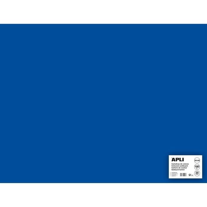APLI Sachet de 25 feuilles de carton - Bleu foncé