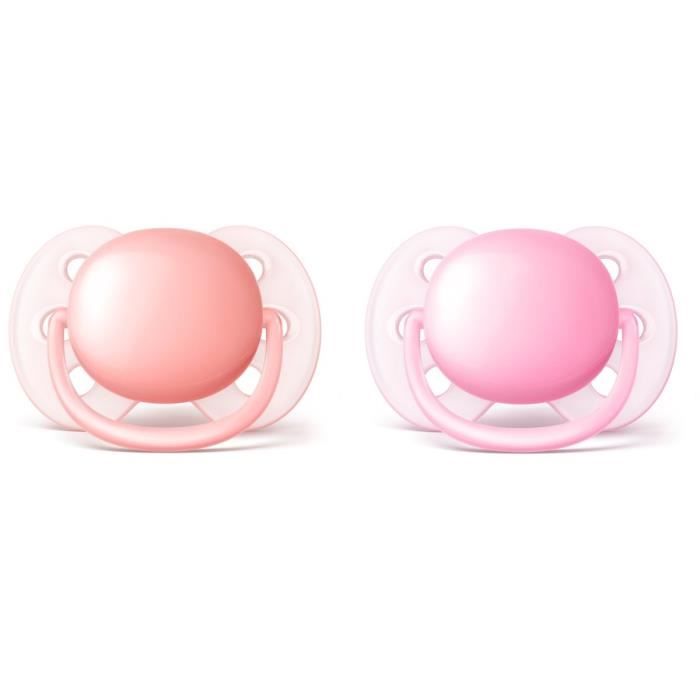 PHILIPS AVENT Sucette Ultra douce 0-6 mois Fille