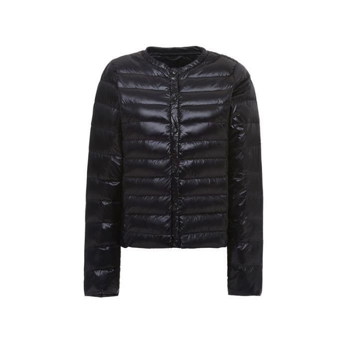 O Slim Poids léger Courte Doudoune Hiver Zipper Marque col Femme a0Hq0t