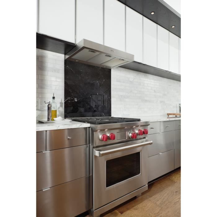 Fond de hotte "Marbre noir" en Verre1