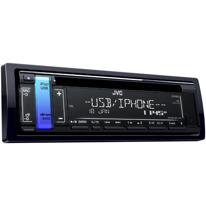 JVC Autoradio KD-R691 - CD - USB - AUX - Iphone