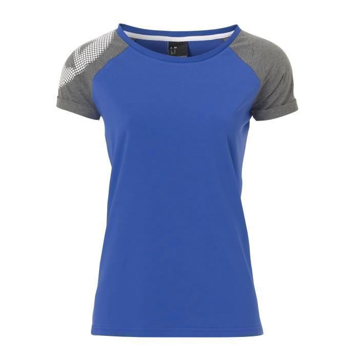 KEMPA T-Shirt Handball Fly High Femme Bleu roi et gris chiné