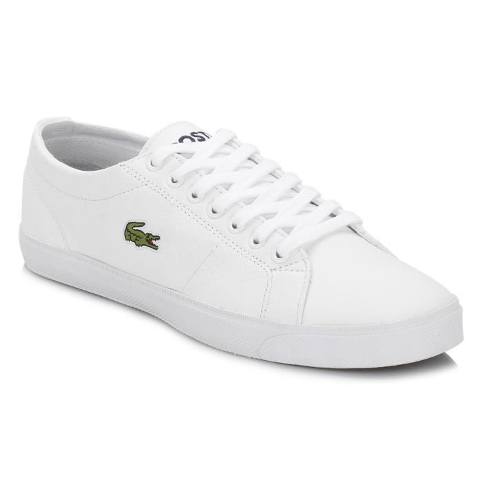 Lacoste Homme White Marcel LCR3 Cuir Baskets Blanc - Achat ...