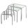 Table pied chrome en verre