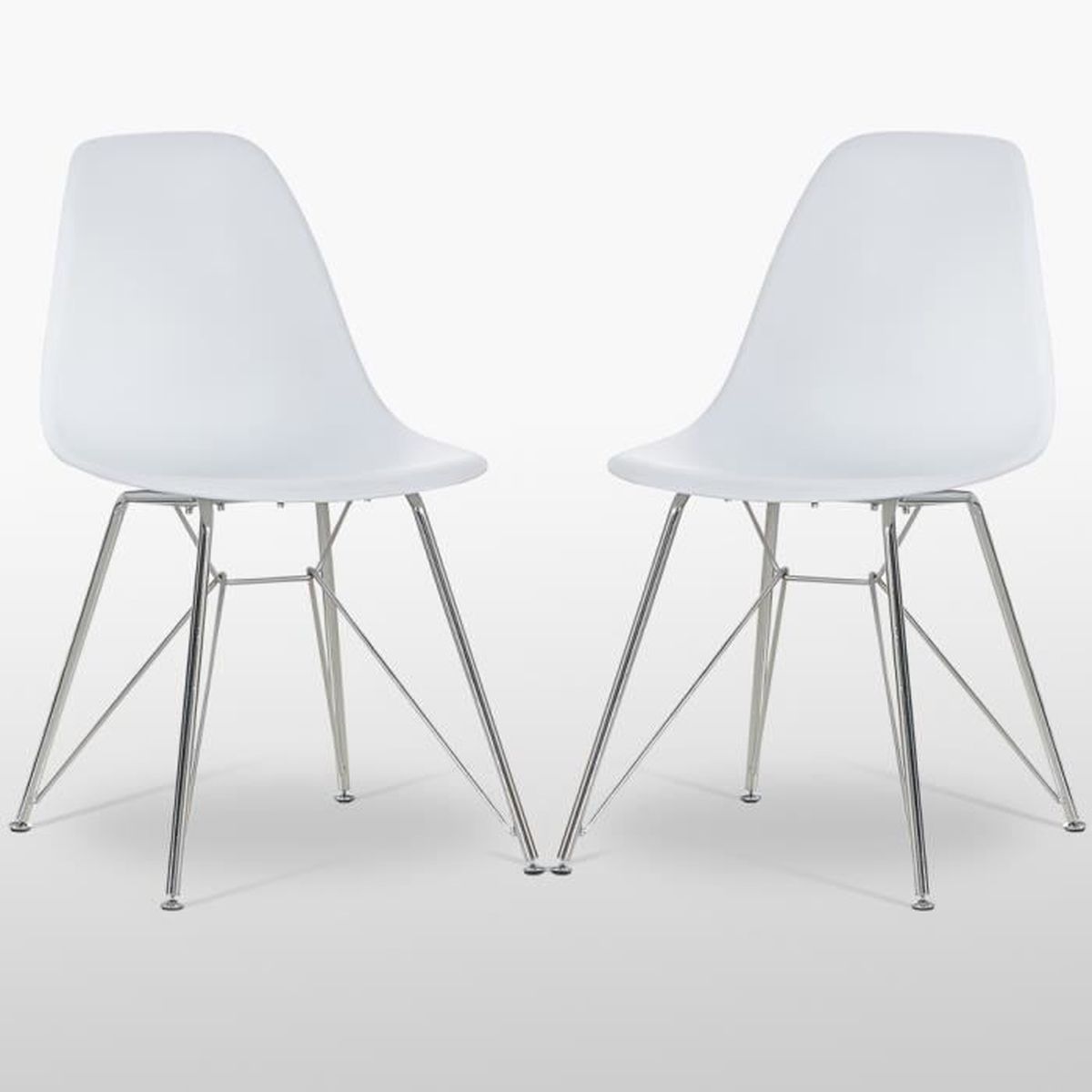 Chaise Blanche Pieds Chrome Achat Vente Pas Cher