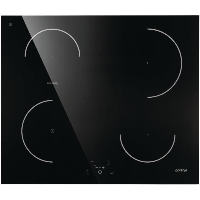GORENJE IT612SY2B - Table de cuisson induction - 4 zones - 7100 W - L 60 x P 51 cm - Revêtement verre - Noir