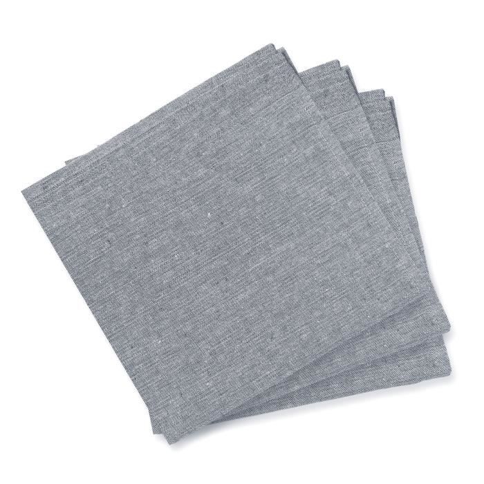 SOLEIL D'OCRE Lot de 3 serviettes Jean's - Marine