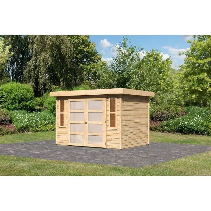 KARIBU Mühlendorf 4 Abri en bois 6,14m2 334x237x218cm