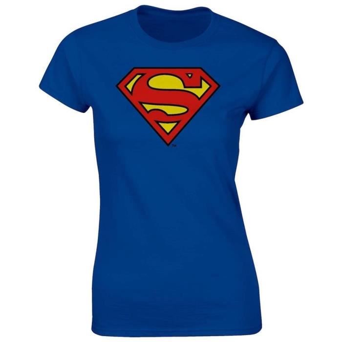 DC COMICS T-shirt Logo Superman Femme Bleu
