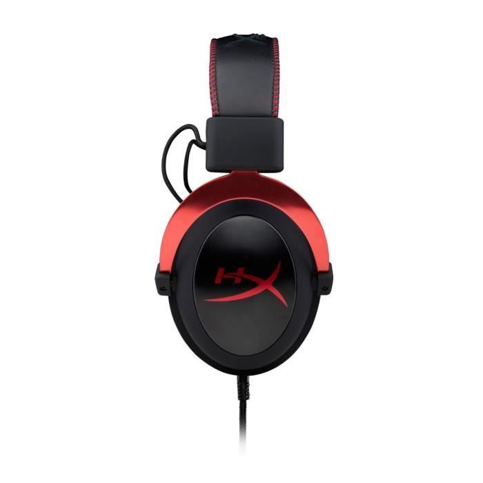 HyperX Micro-Casque Gamer Cloud II Filaire Rouge Surround - GamingPasCher