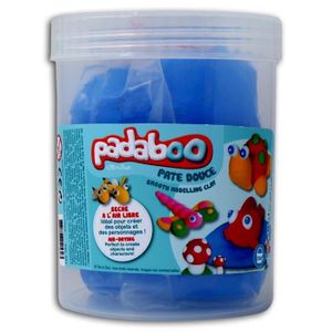 PADABOO Seau de 250g de pâte ? modeler - bleue