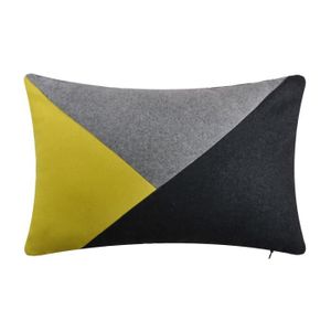 HOUSSE DE COUSSIN Rectangle Housse de Coussin à Triangles en Laine e