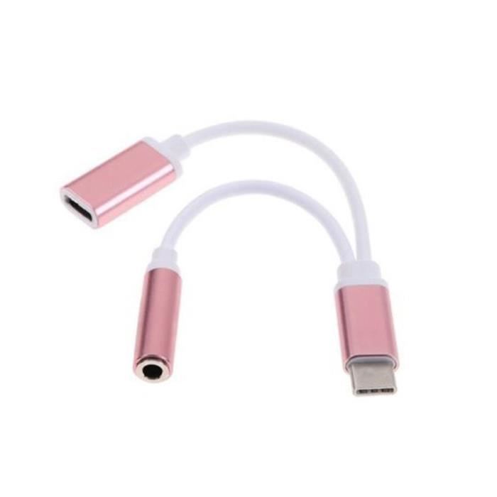 Usb Type C Vers 35 Mm Jack Aux Casque Audio Splitter Convertisseur