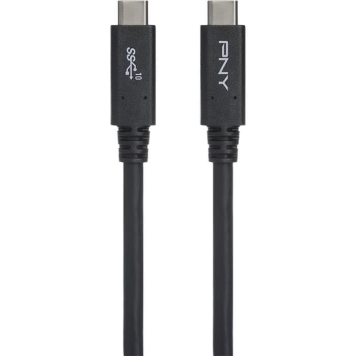 PNY TECHNOLOGIES Câble USB C vers C 3.1 Gen2 - 1 m - Noir