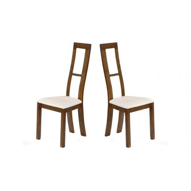 Lot de 2 chaises PERLE     Dimensions  L.45 x P.54 x H.107 cm