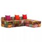 Avec Canapé Modulaire Lit Places Tissu 3 Patchwork tQrshd