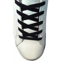 LACET Paire Lacets Plats chaussures Noir - 150 cm 8 mm - LACET Paire Lacets Plats chaussures Noir - 150 cm 8 mm -