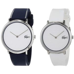 Quartz Montre Silicone 46mm Lacoste Cadran Blanc Bleu Femme Bracelet 7vfyY6bg