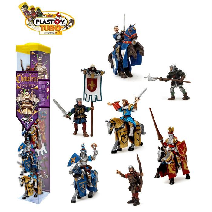 Plastoy   70369   Tubo chevaliers 11 figurines   Achat / Vente