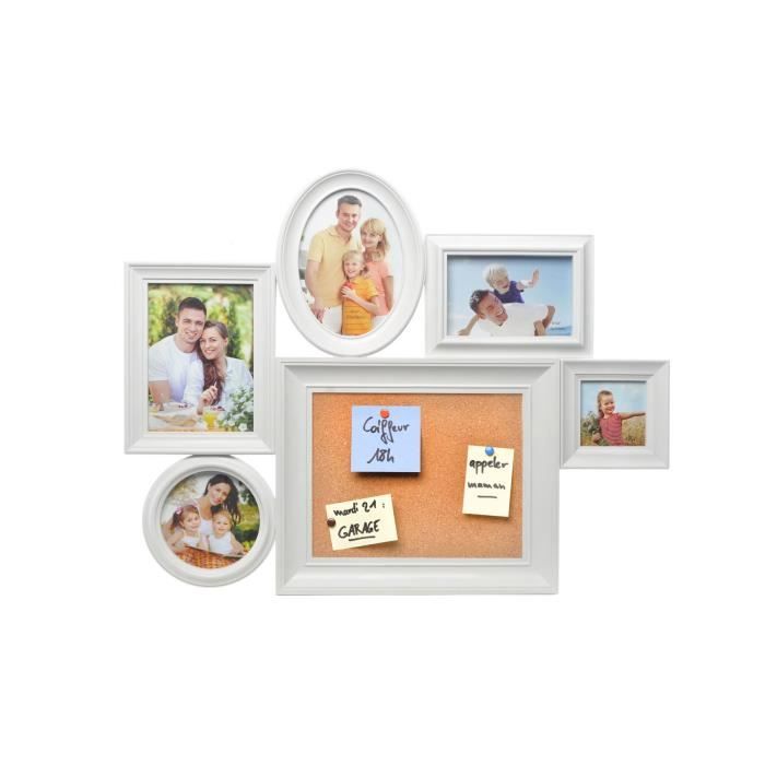 CASITA Pêle-mêle 5 vues Family + 1 vue pense-bête - Blanc
