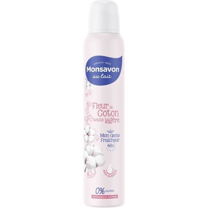 MONSAVON Déodorant Lait et coton 200 ml