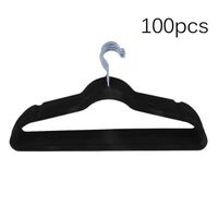 CINTRE Lot de 100 Cintres en velours floqué antidérapant CINTRE Lot de 100 Cintres en velours floqué antidérapant