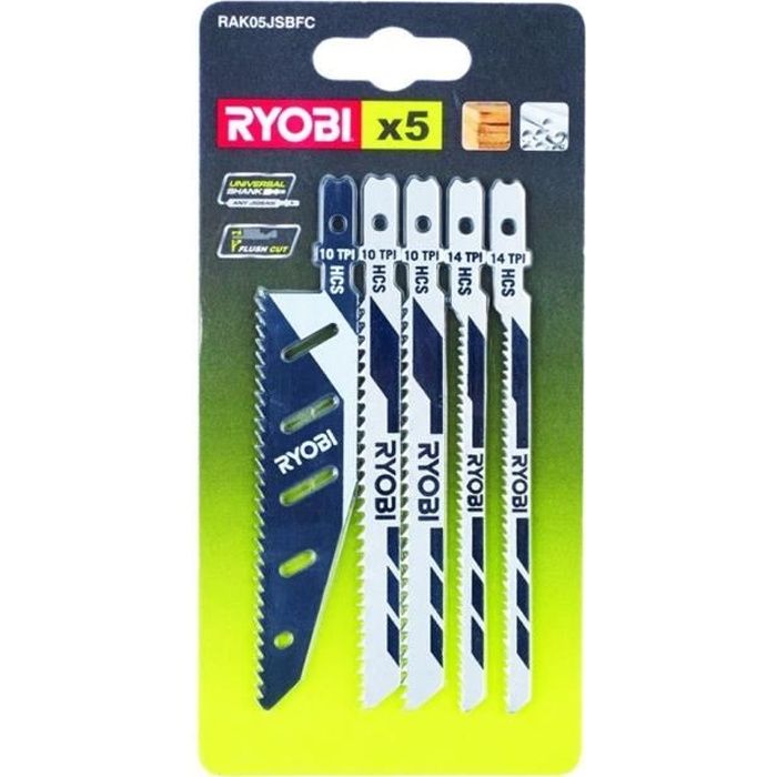 RYOBI 5 lames spéciales pour scie sauteuse\