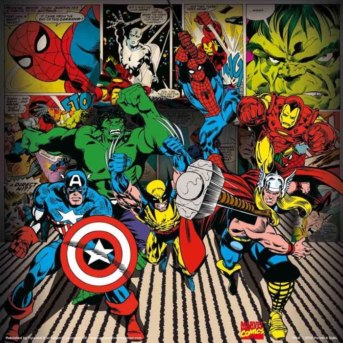 Tableau BD Marvel HEROS L.26 x P.3 x H.26 cm - Achat / Vente tableau ...