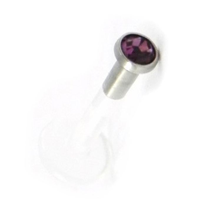 Piercing en acier chirurgical 316 L et bio plast. Modèle Mouche