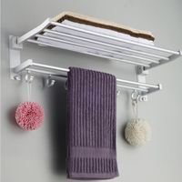 PORTE SERVIETTE TEMPSA Porte-serviette 5 crochet Double Etagère en PORTE SERVIETTE TEMPSA Porte-serviette 5 crochet Double Etagère en