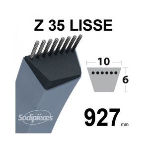 COURROIE TONDEUSE HONDA CASTELGARDEN Z27 TRAPEZO/ÏDALE 10MM x 724MM ALPINA GGP TRANSMISSION