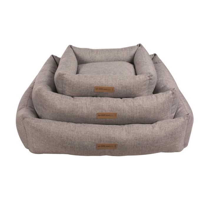 MPETS Panier coussin Oleron M - Gris clair - Pour chien