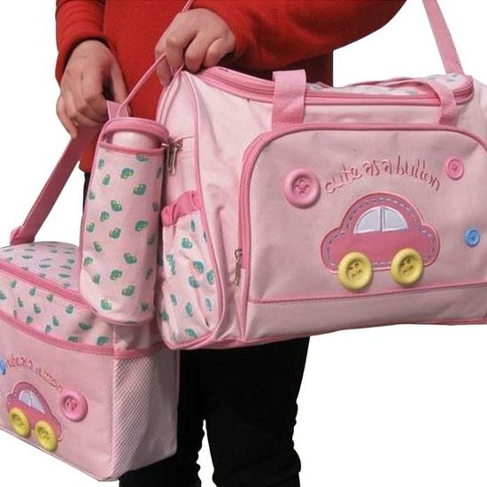 Bleu Clair Lot 4pcs Sac /à Langer Multifonctionnel B/éb/é Sac de Biberon Pour Maman Maternity Promenade Voyage