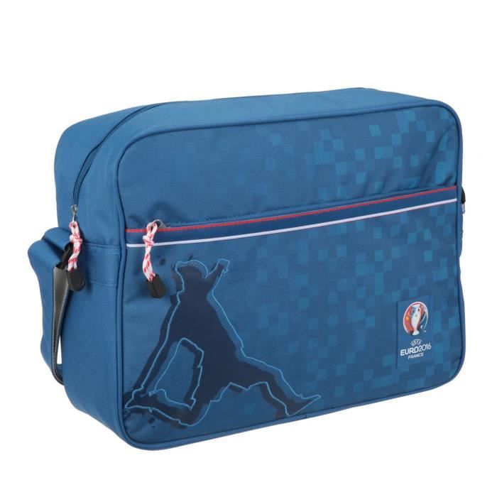 UEFA - EURO 2016 Sac Reporter - 1 Compartiment - 12 à 18 ans - Classe Secondaire - 39cm - Bleu - Enfant Garçon