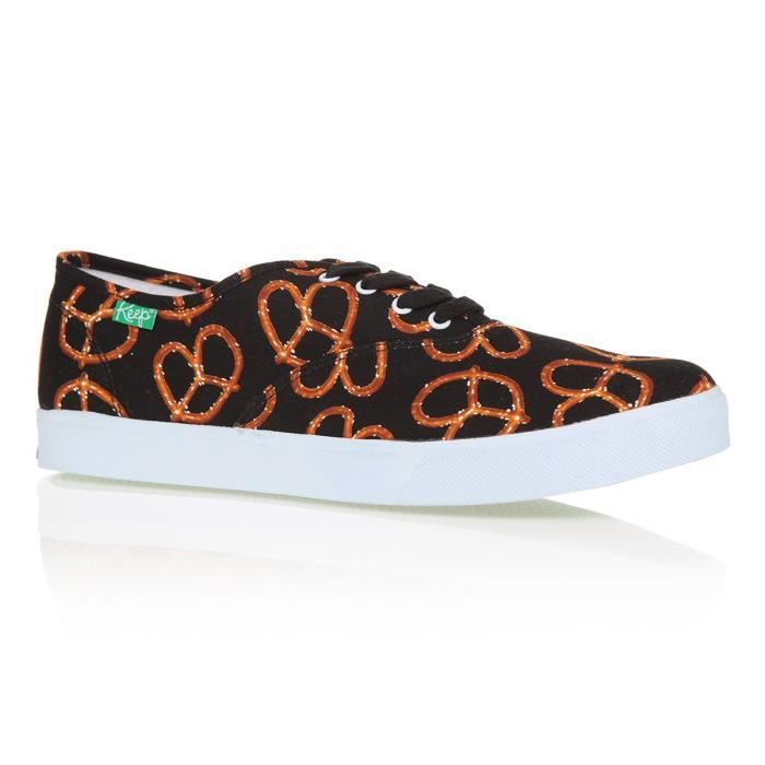 KEEP Baskets Homer Bretzel - Femme - Noir et Orange