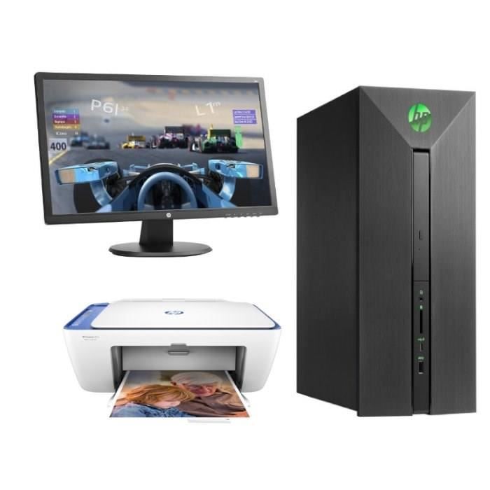 HP PC de Bureau Pavilion Power 580-156nf - i5-8400 - Ram 8Go + Stockage 1To - Nvidia GeForce GTX 1050 - W10 + imprimante + Ecran