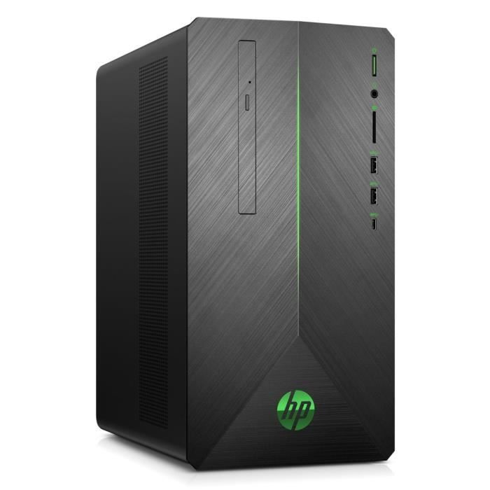 HP PC de Bureau Pavilion Gaming 690-0026nf - Intel Core i7 - RAM 8Go - Stockage 1To + SSD 256Go - NVIDIA GTX 1060 6Go - Windows 10
