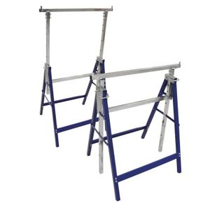COGEX 2 tréteaux télescopiques pliables & réglables