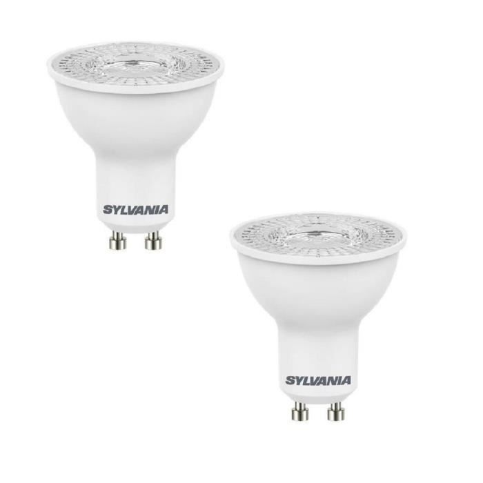 SYLVANIA Lot de 2 ampoules LED spot Refled ES50 V3 GU10 5 W équivalent à 47 W