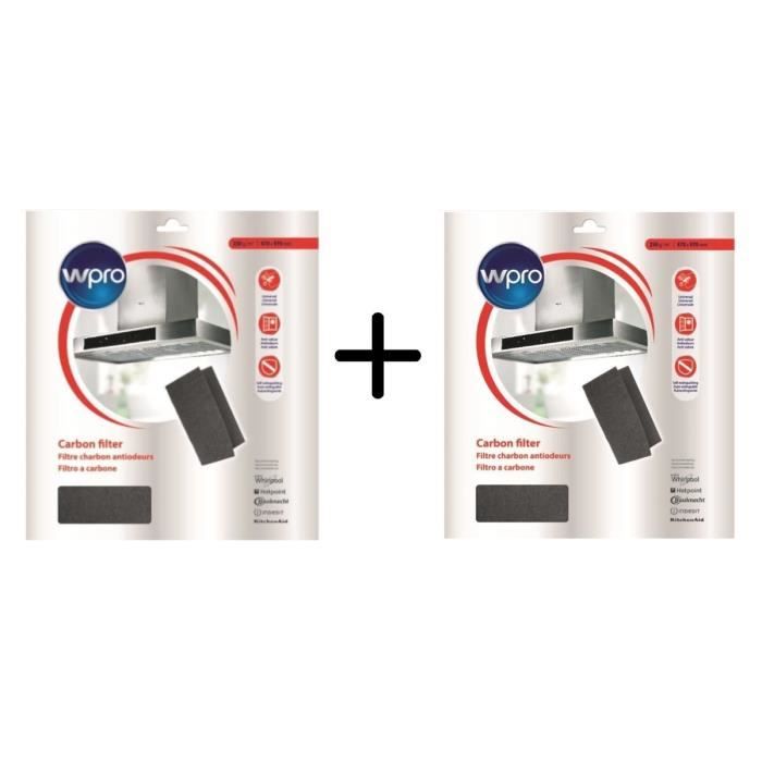 PACK WPRO UCF016 Filtre universel à graisse et à charbon 2 en 1. Dim 470x570 mm. 450g/m2 X2