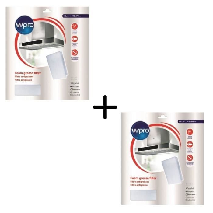 PACK WPRO UGF0016 FILTRE A GRAISSE POUR HOTTE X2