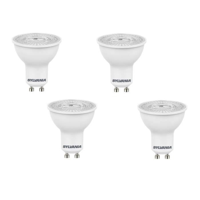 SYLVANIA Lot de 4 ampoules LED spot Refled ES50 V3 GU10 5 W équivalent à 47 W