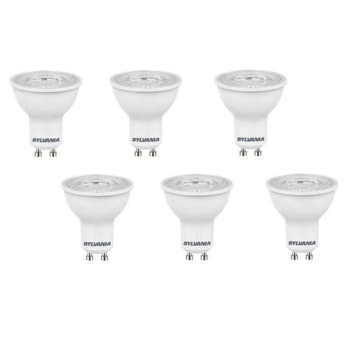 SYLVANIA Lot de 6 ampoules LED spot Refled ES50 V3 GU10 5 W équivalent à 47 W