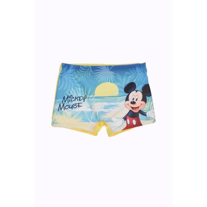 MICKEY Boxer de Bain Jaune Sérigraphié Bébé Garçon