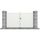 Portail manuel battant aluminium Bagana 3m blanc -