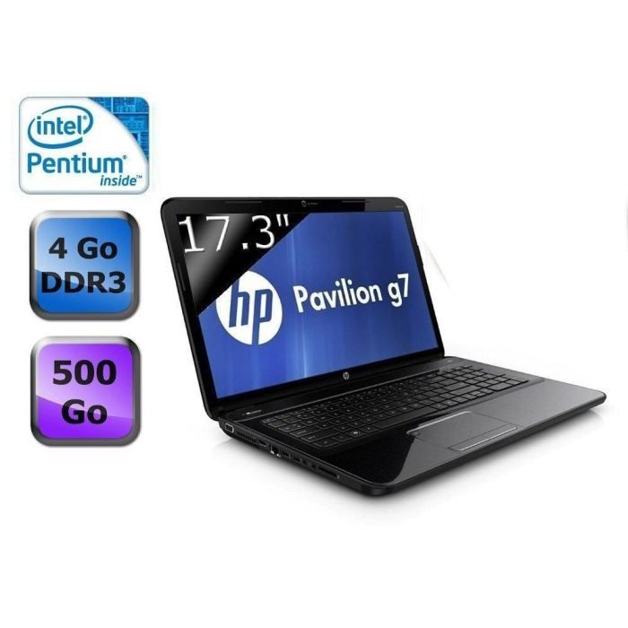 Portable Noir étincelant 17.3 LED HD+   Processeur Intel Pentium