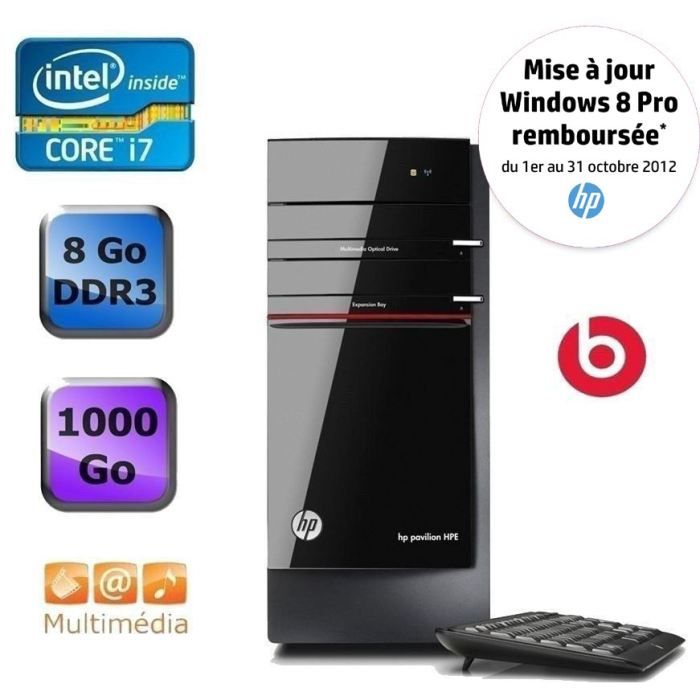 HP Pavilion HPE h8 1320ef Desktop PC   Achat / Vente UNITE CENTRALE